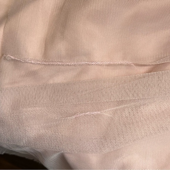 BHLDN AMSALE Maxi Dress Sheer Illusion Halter Ballerina Tulle Formal Gown Sz 10 - Picture 6 of 7